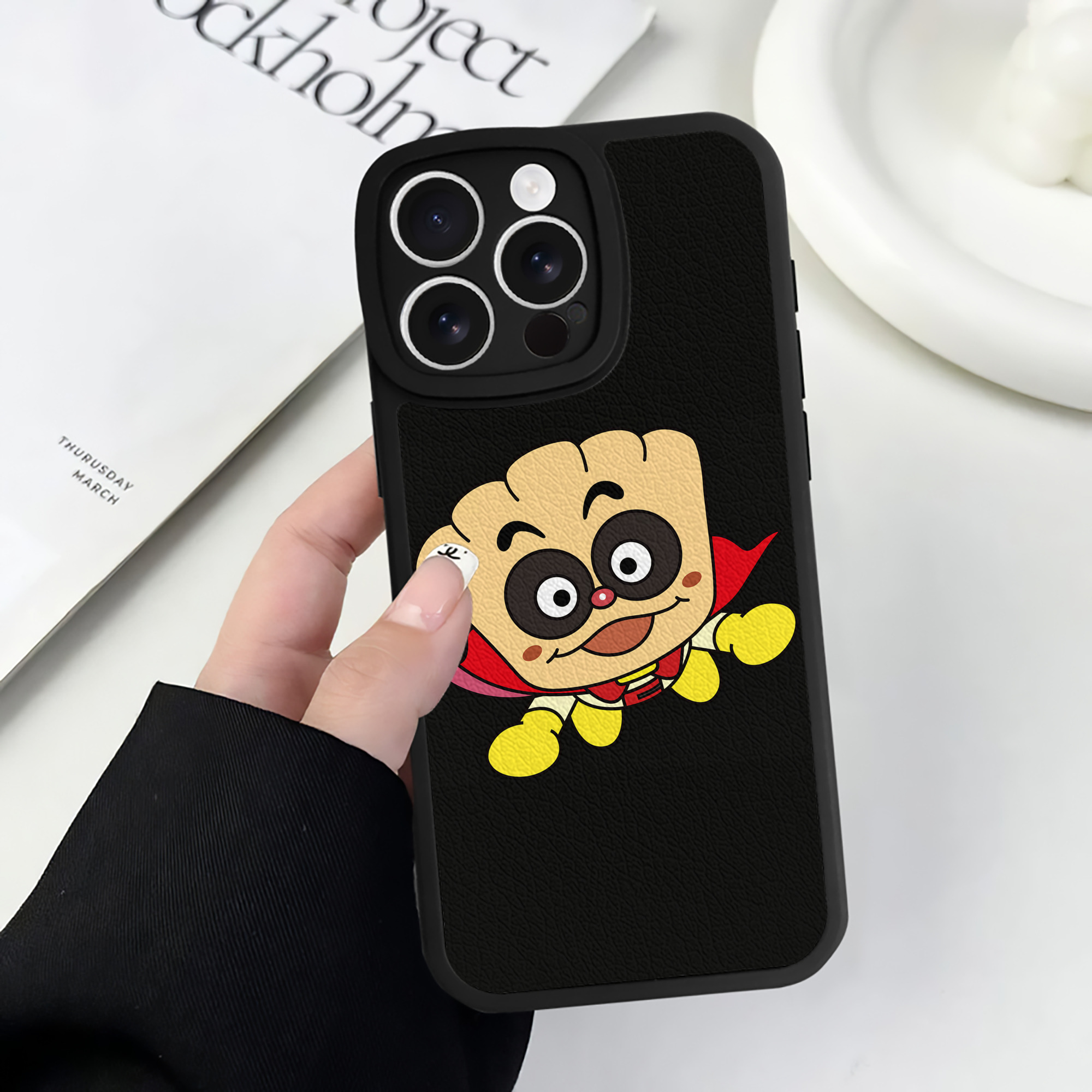 （画像用） アンパンマン Anpanman 【iPhone 16シリーズ対応】シリコンスマホケース（レザー調） 材質：シリコン